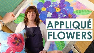 How to Appliqué Delphine Brooks The Flower Collection by Lewis and Irene [upl. by Thistle]