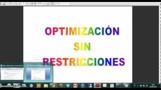 Optimización SIN RESTRICCIONES teoremas y pasos a dar [upl. by Pangaro280]