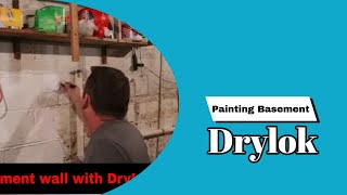 Painting Basement wall with DryLok Paint [upl. by Kotta]