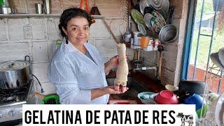 Gelatina blanca y negra de Pata de RES Colágeno puro como prepararla recetas gelatina [upl. by Ayal]