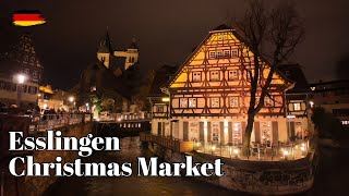 🇩🇪 Esslingen am Neckar Germany 🎄 Walking tour in the Medieval amp Christmas market 2023 [upl. by Pallas]