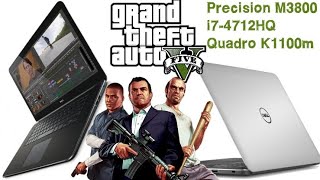 Dell Precision M3800 i74712HQ Quadro K1100M full Review with GTA V laptop gaming gta5 [upl. by Astera15]