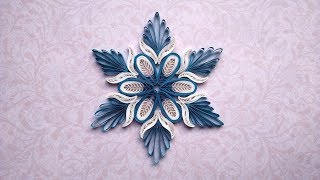 Christmas Snowflake in Quilling technique [upl. by Yodlem]