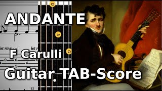 Andante  Fernando Carulli  1770  1841   Classical guitar tablature [upl. by Erbma284]