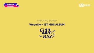 Mwave shop Unboxing Signed Weeekly We are’ Album [upl. by Odarbil]