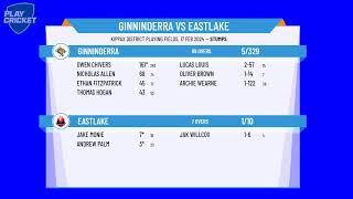 ACT Premier Cricket  Mens 1st Grade  Round 20  Ginninderra v Eastlake  Day 1 [upl. by Ingram]