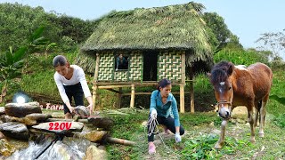 120 Day Living Off Grid Create Electricity With Water Dig Pond Bring Water To The House [upl. by Babbie]