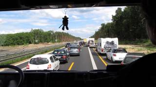 Rettungsgasse BAB12 Storkow Füwa West Baustelle Sonntags [upl. by Ardnalac]