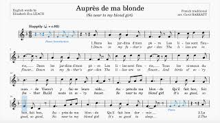 Auprès De Ma Blonde Trad French  ABRSM Grade 1  List A  92 bpm  SingAlong [upl. by Artined]