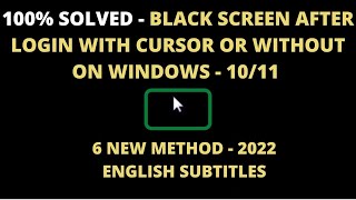 How To Fix Black Screen After Login Windows 1011 6 Methods 2024 Windows 10 black screen Cursor [upl. by Durst]