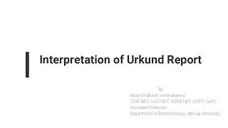 Interpretation of Urkund Report [upl. by Schlosser]