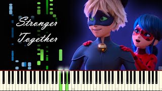 Stronger Together  Miraculous The Movie  Full Advanced Piano [upl. by Aridnere856]