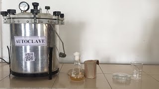 Autoclave  Sterilization Process of Glassware and Nutrient Media by Moist Heat Sterilization [upl. by Lynnell889]