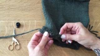 Hat Cowl 2 cord stop drawstring closure [upl. by Gall]