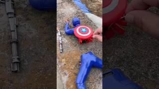 Captain America Ki Body Ko Kya Hogaya❓️😵   mini wood toy woodworking art skillwood hand shorts [upl. by Klemperer356]