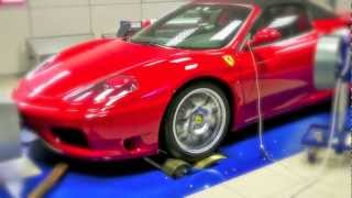 FERRARI F360 MODENA BANCO PROVA  Dyno Test Rotronics by Biesse Racing [upl. by Aidyl350]