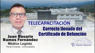 Telecapaticación  Correcto llenado del certificado de defunción [upl. by Narat]