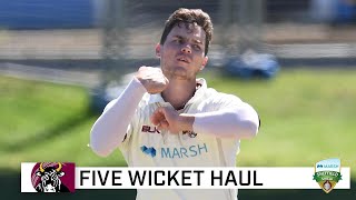 Swepson superb with fourthinnings haul against NSW  Marsh Sheffield Shield 202021 [upl. by Mairem891]