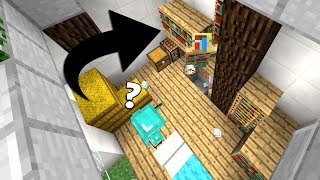 ESCONDITE SECRETO EN LA ESTANTERÍA  MINECRAFT TRAMPA TROLL [upl. by Eanerb]