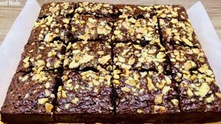 Chocolate Brownie Recipe  Moist amp Fudge Brownie Recipe  Home Made Brownie Recipe In Malayalam [upl. by Kamila]