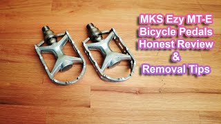 MKS Ezy MTE Quick Release Bicycle Pedals Honest Review  Removal Tips [upl. by Anadal]