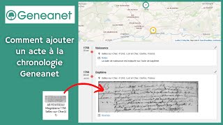 Comment ajouter un acte à la Chronologie Geneanet [upl. by Allyce658]