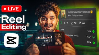 LIVE Step by Step REEL VIDEO EDITING Tutorial in CapCut Mobile [upl. by Hnirt]