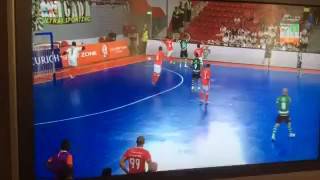 Adeptos do SL Benfica imitam very light na bancada durante jogo de futsal [upl. by Kraft]