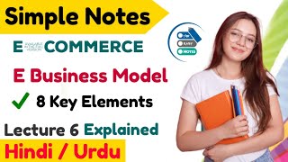 EBusiness Model and its 8 Key Elements in Hindi Urdu Lecture 6 [upl. by Yanel]