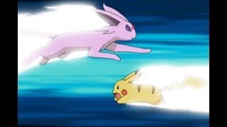 Pikachu vs Espeon  Pokémon Battle Frontier [upl. by Aldarcie]