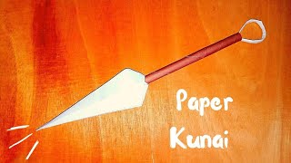 How To Make A Paper Kunai Knife Without Tape Or Glue [upl. by Krock]