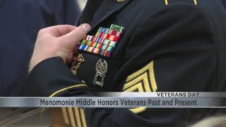 Menomonie Middle School honors vets both past and present [upl. by Columbyne]