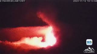 Mount Etna  Huge Lava Fountains And Ash 121123 [upl. by Colon]