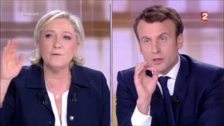 Moment fort du débat Le Pen  Macron [upl. by Aissenav]