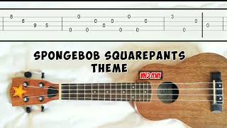 Spongebob Squarepants easy fingerpicking fingerstyle ukulele tab [upl. by Lyndsey]