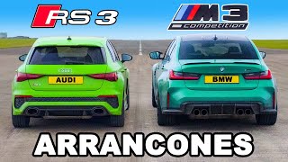 Audi RS3 vs BMW M3 ARRANCONES [upl. by Ahsinar445]