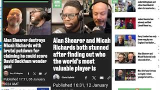 Alan Shearer and Micah Richards both stunned after finding out who the worlds most valuableplayeris [upl. by Shannah67]