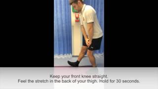 Physiotherapy Quads and hamstring stretch [upl. by Naginarb]