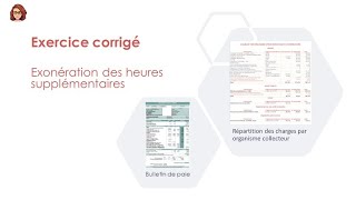 Gestion paie Bulletin de paie corrigé avec HS exonérées  répartition des charges entre organismes [upl. by Poyssick869]