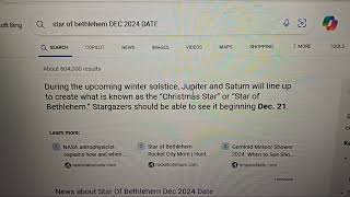 STAR OF BETHLEHEM DEC 21  LIVE STREAM TONIGHT 1030PM [upl. by Braasch947]