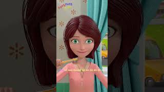 Brush Teeth Song  PangPang Kids Song Nursery Rhyme Round and Round [upl. by Cherey]