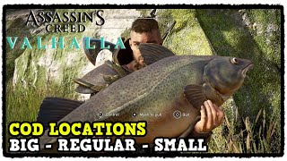 Assassins Creed Valhalla Cod Fish Locations Big  Regular  Small [upl. by Rosco]