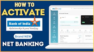 How To Activate Bank of India BOI Net Banking Online  BOI Internet Banking Registration [upl. by Deragon]