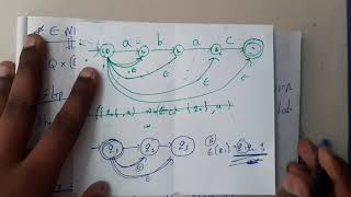 22 epsilon NFA to DFA with example [upl. by Sidoon]