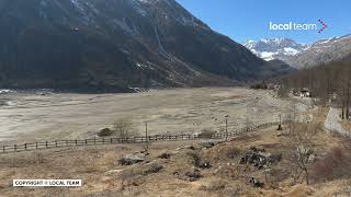 Ceresole Reale lago prosciugato dalla siccità paesaggio lunare nel Parco del Gran Paradiso [upl. by Dreher]