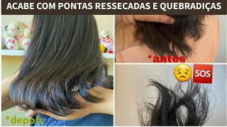 🔥ISSO RESSUSCITA ATÉ CABELO MORTO ACABE COM PONTAS SECAS E ESPIGADAS EM MINUTOS [upl. by Naejeillib]