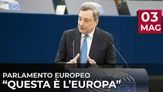 Il Presidente Draghi interviene al Parlamento europeo video completo [upl. by Romito]