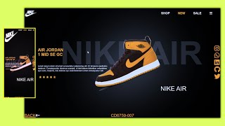 Create Amazing 3D Shoes Website  HTML CSS JavaScript Animation Tutorial 2024 [upl. by Salamone470]