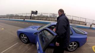 Porsche 968 at Donington Park Racing Circuit [upl. by Ahidam]