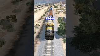 Ramp Buggy vs Unlocked Train on GTA 5 [upl. by Oirad]